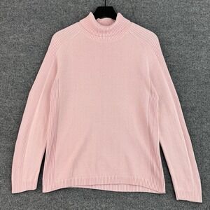 Vintage Polo Jeans Company Ralph Lauren Sweater Womens XL Pink Turtleneck Knit